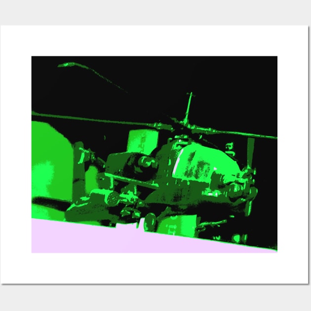 Apache Helicopter Wall Art by Retropenguin